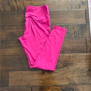 American Tall Leggings Women’s High Rise Stretch Cotton Hot Pink